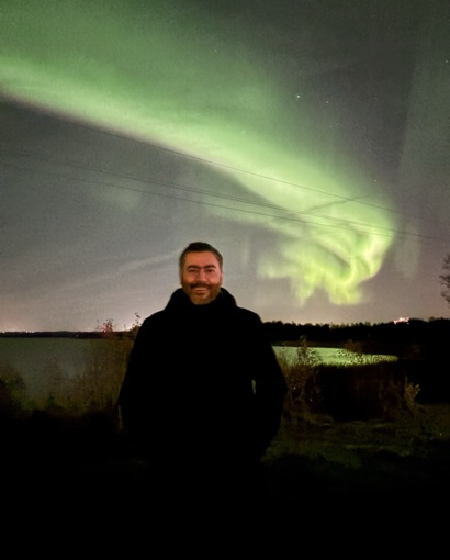 Abhishek Singh Sambyal under the northern lights